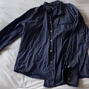 UNTUCKit Navy Micro-Pattern Button-Up Shirt